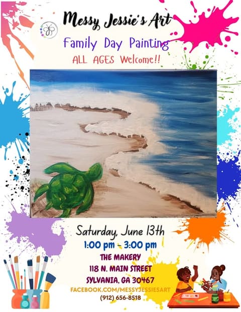 Paint Party with Messy Jessie at The Makery
